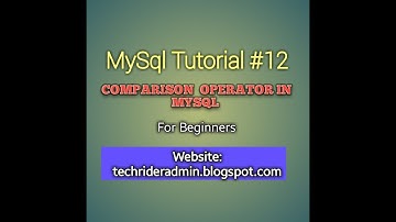 Comparison operator in MySql