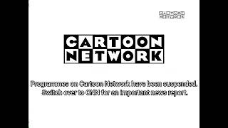 Cartoon Network Programmes Suspended (15th June 2004) (2004 UK Zombie Outbreak) (5:30pm) (FANMADE)
Cartoon Network is about to air Grim & Evil, but oh no! The zombies broke in the headquarters of Cartoon Network and messed everything up. So programmes on the channel are suspended until further notice, and viewers are asked to switch over to CNN for the developments in the story.
Inspired by @DeltaEASyt Cartoon Network Programmes Suspended (15th June 2004) (2004 UK Zombie Outbreak) (5:30pm) (FANMADE)