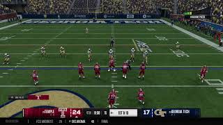 3-0 #21 Temple @ 0-1 #23 Georgia Tech