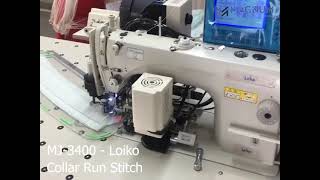 MJ 3400 Collar Run Stitch Machine