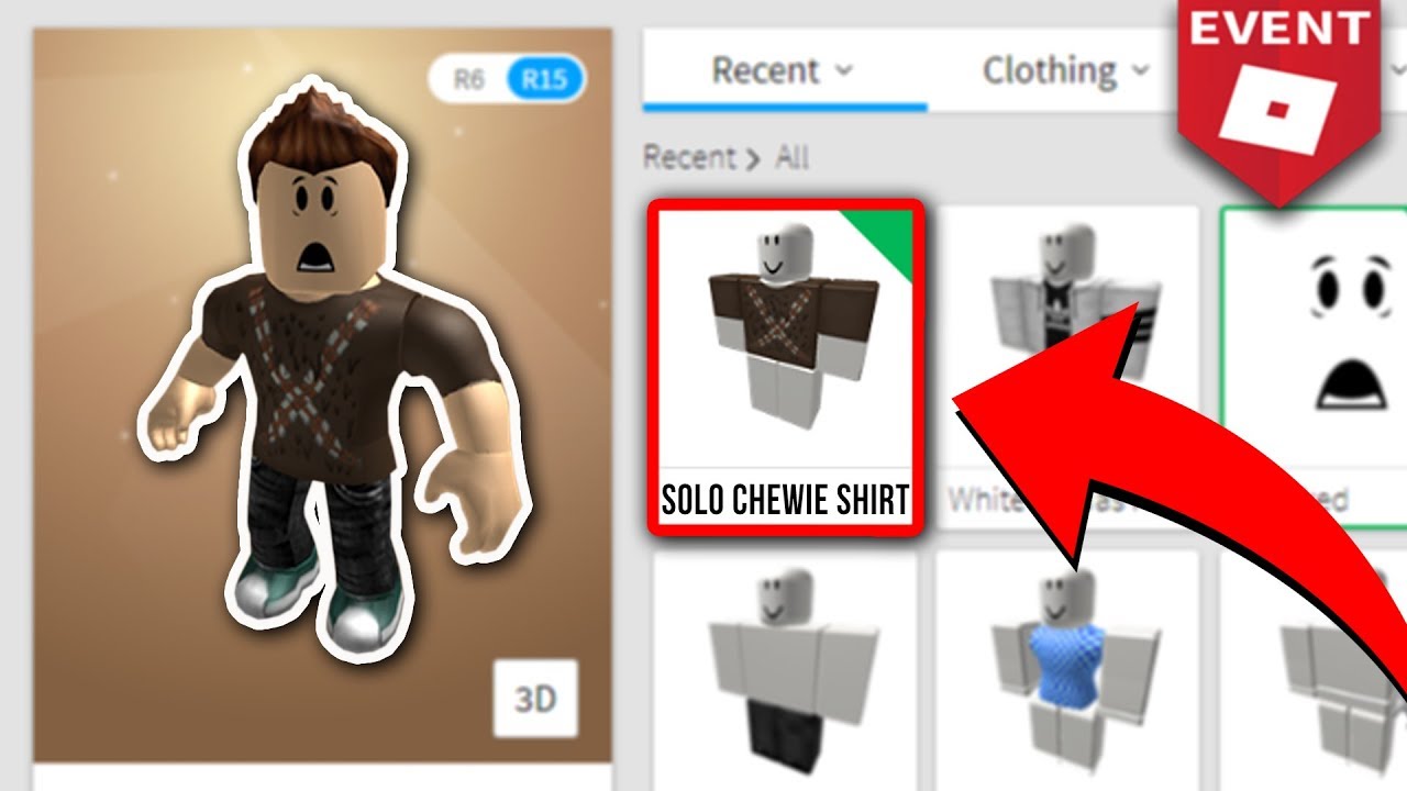 how to get the solo chewie shirt roblox battle arena youtube