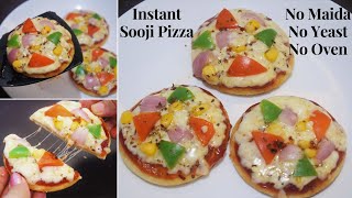Instant Healthy Sooji Pizza सूजी से बनाये टेस्टी पिज़्ज़ा | Healthy Cravings by Food Connection