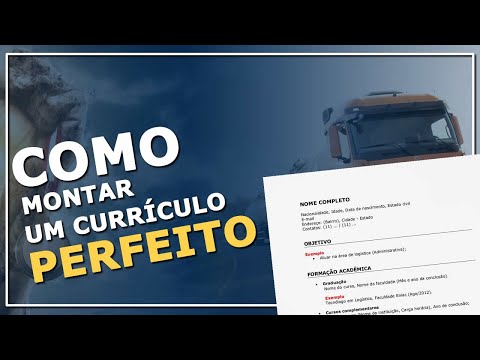 Vídeo: Como Escrever Um Currículo Para Um Emprego De Motorista