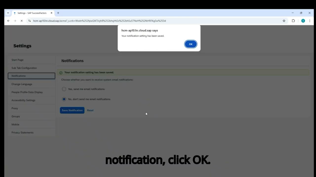 Change My Email Notification Setting