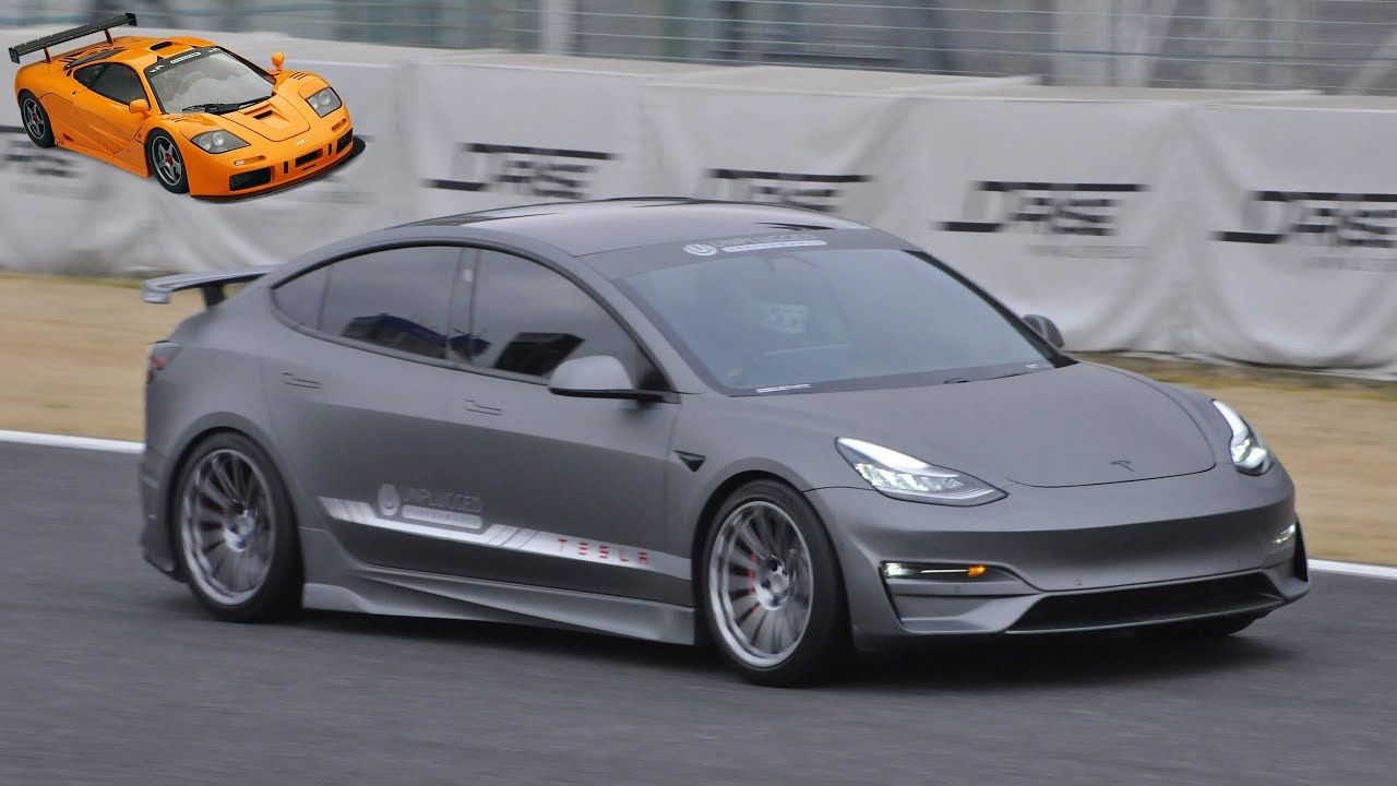 Modded Tesla Model 3 Almost Matches Mclaren F1'S Tsukuba Circuit Lap Time