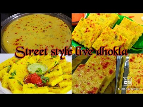 Instant live dhokla | Street style live dhokla | Khatta dhokla recipe | How to make live dhokla @KTBsKITCHEN