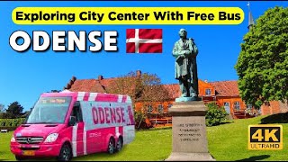 [4K] EXPLORING ODENSE DENMARK FOR FREE - HC ANDERSEN HOMETOWN - CITY BUS SIGHTSEEING TOUR