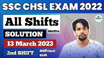 13 March 2nd Shift SSC CHSL 2022 Solution | SSC CHSL 2022 SOLUTION #chsl #solution