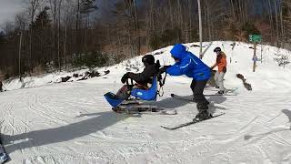 Adaptive Skiing - Monarch School of New England with Lakes Region Disabled Sports at Gunstock Mount.