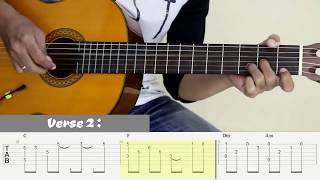 LOVE OF MY LIFE - Queen - Fingerstyle Guitar Cover - Tutorial TAB.