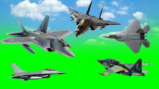 كروما خضراء طائرة مقاتلة  ....  Fighter plane green screen