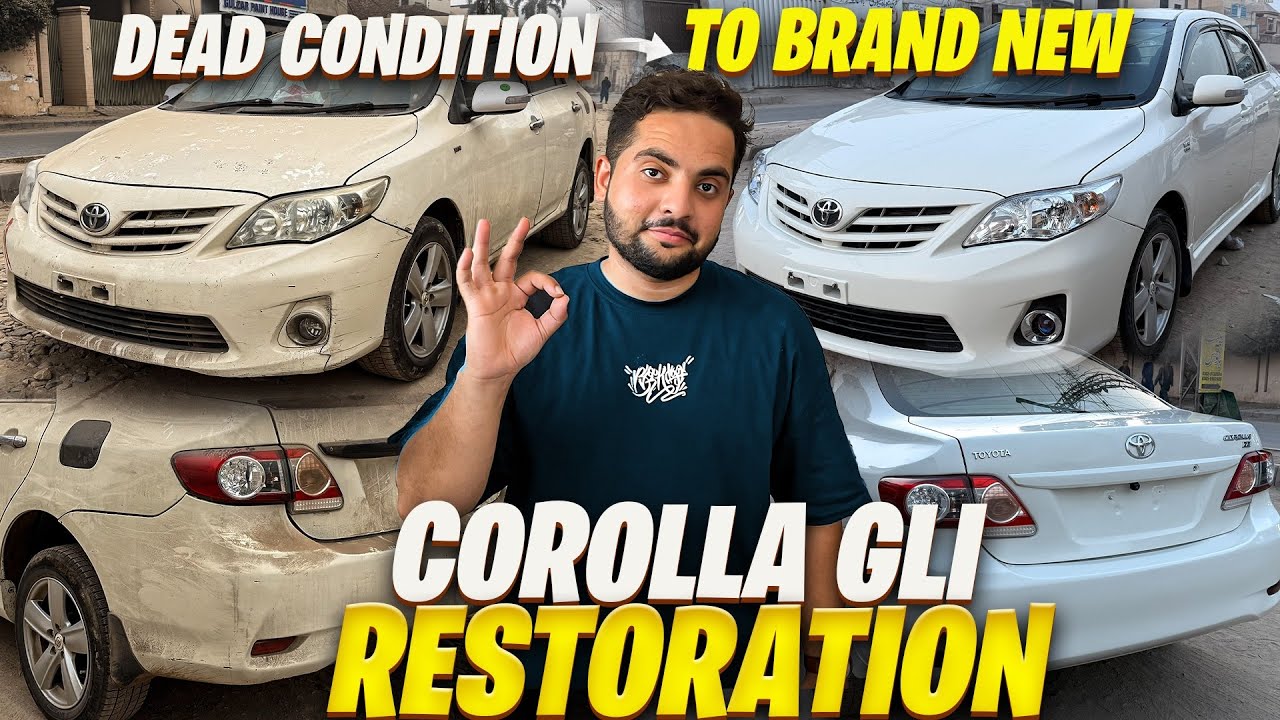 Dead Condition Toyota Corolla GLI Restored to Brand New | Full Rebuild Pakistan
