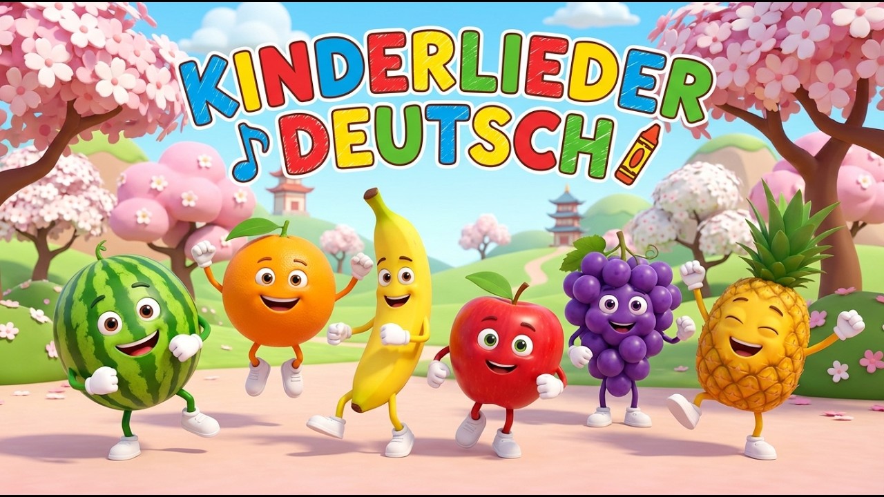 Äpfel, Bananen & Mehr 🍎🎓 Obst Lernen für Kleine Entdecker | Schöne Kinderlieder zum Mitsingen ⭐🌛