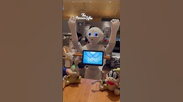 Pepper Parlor Robot Cafe Tokyo Iggy and Lemme Koopa Dance with Pepper