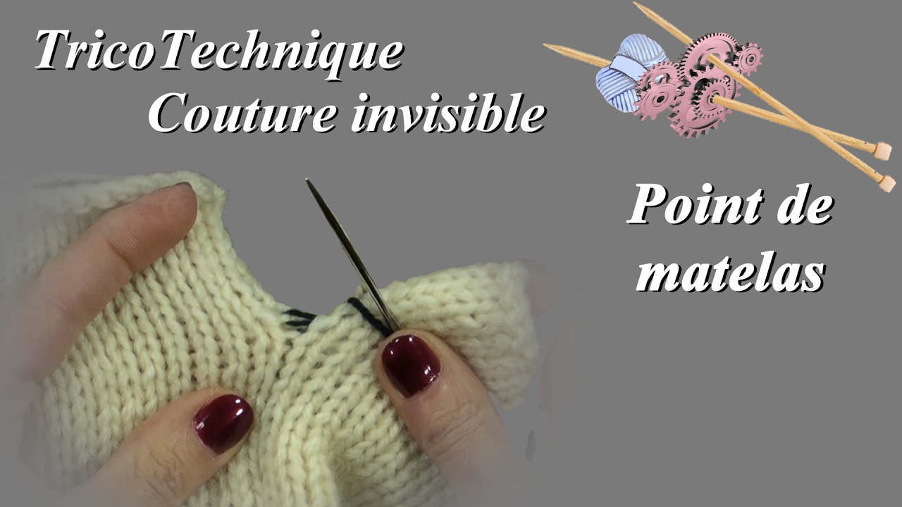 Couture invisible au point de matelas - YouTube