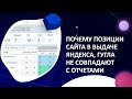 Почему позиции в отчете оптимизатора не совпадают с тем что я вижу в поиске Яндекса и Гугла?