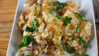 Pilaf de pui cu orez la cuptor-6 secrete pentru cel mai delicios pilaf 🏠 Casuta Laurei