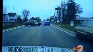 Video shows officer's cars collide during chase