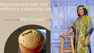Measurement of flour and sugar with and without a measuring cup part 1 #baking #measuringcups