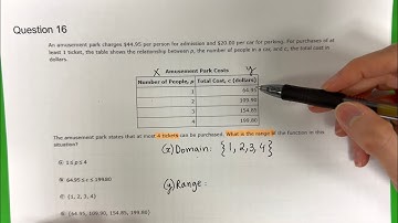 🤙🤩 Domain & Range of a Word Problem // Algebra I STAAR 2025 // 16