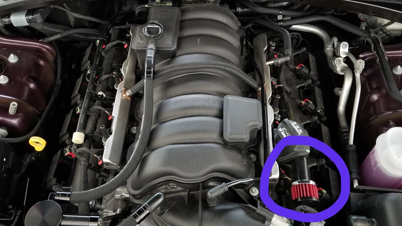Installing a K&N Oil Breather in my 2020 Dodge Challenger R/T Scat Pack  1320 