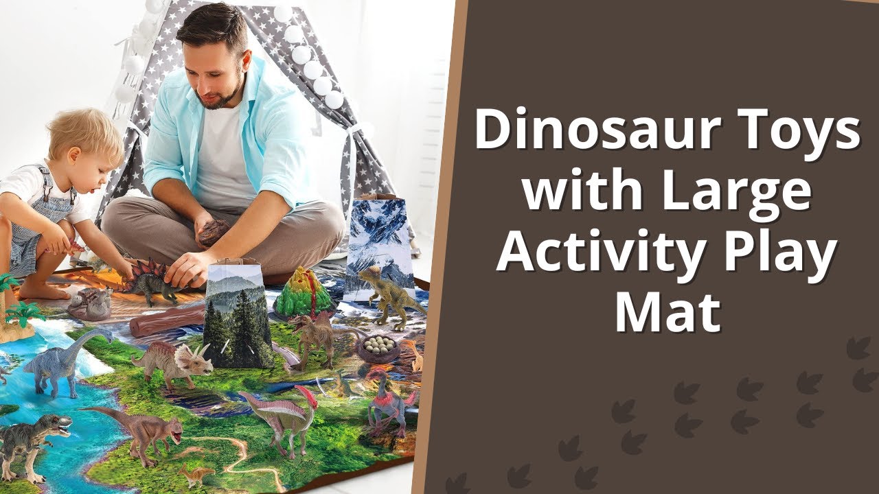 Dinosaur Toys with Large Activity Play Mat