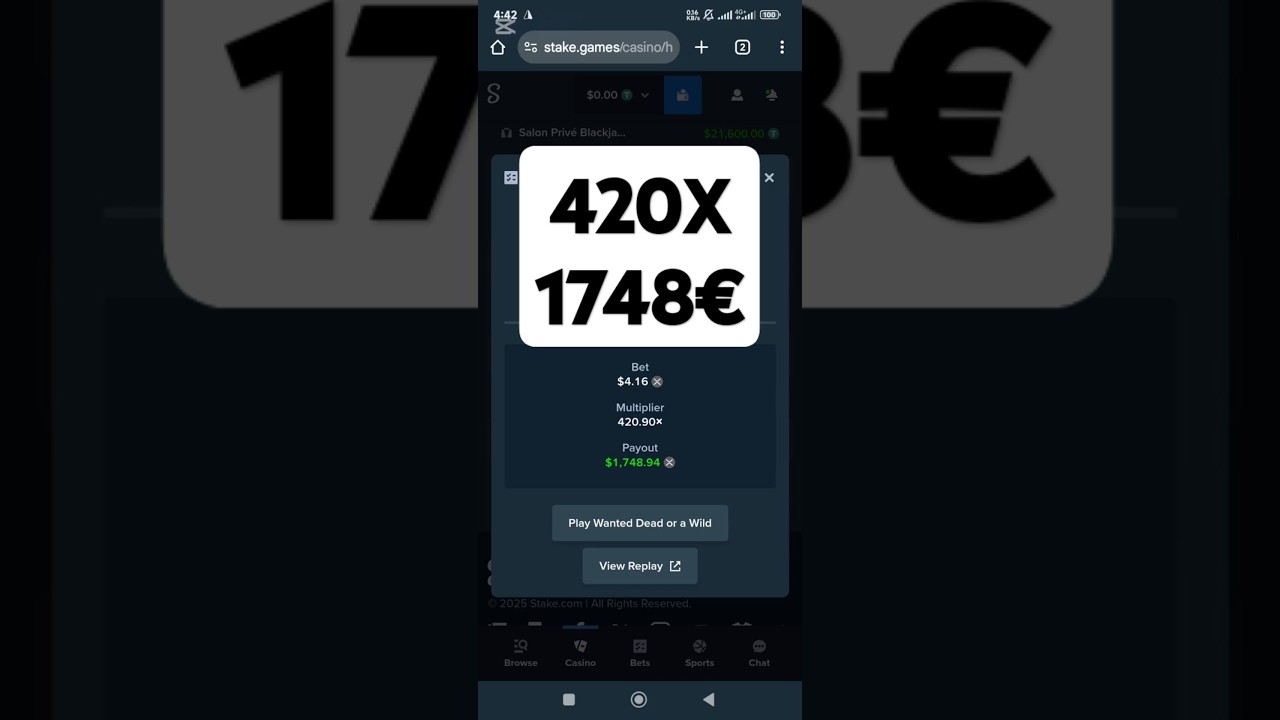 Stake | 420X Wanted Dead or a Wild, Slot |