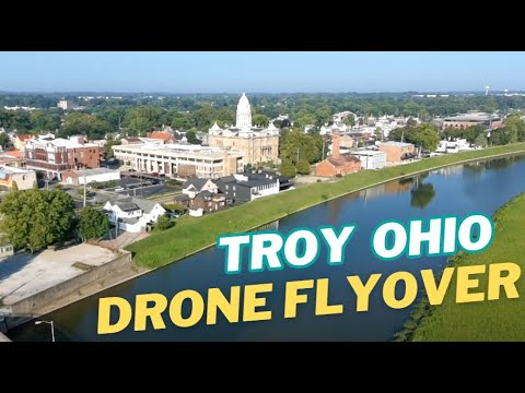 Troy Ohio Like You've Never Seen Before Stunning Drone Flyover of the River Courthouse Stadium