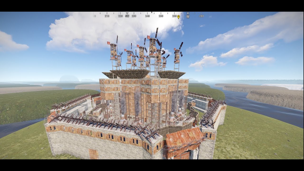 The Monument (Rust large group/zerg base) - YouTube
