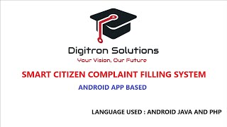 SMART DIGITAL CITIZEN COMPLAINT FILLING APPLICATION