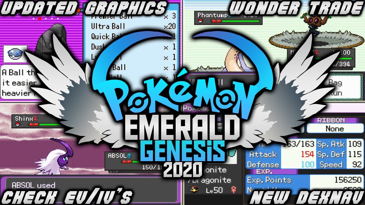 NEW UPDATE] POKEMON EMERALD GENESIS - 2020 | ROM HACK WITH WONDER  TRADE,ABILITY SWITCHER & GEN 7! - YouTube