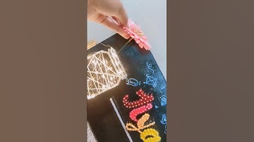 string art name plate ✨ how to make string art name plate#strings#stringartcrafts#stringarttutorial