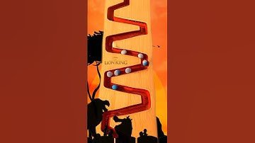 The Lion King 👑 #satisfying #marblerun #animation #shorts