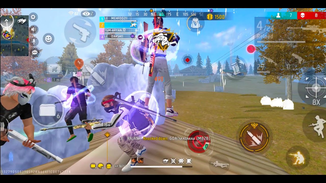 ( ROW VIDEO🔥 )👉🏼 WITH CRAZY SNIPER SKILLS 🥶 | FREE FIRE TORNAMENT HIGHLIGHTS BY @SnipexRajan