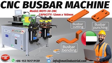 Watch 12x160mm CNC 3 in 1 Busbar Machine MOTI-30-3NC To United Arab Emirates for Shipment