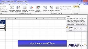 Excel - Atingir Meta e Solver