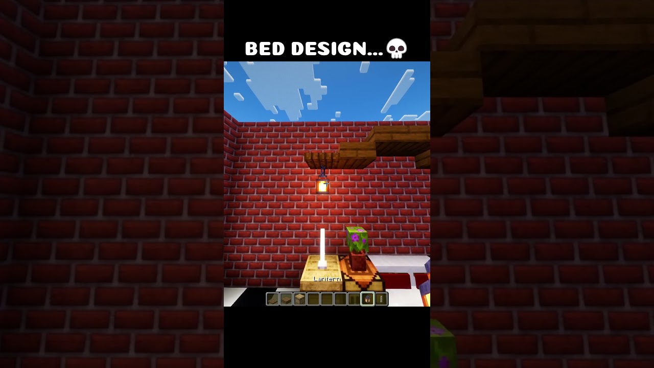 Minecraft Bed Design.....💀