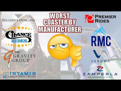 Worst Roller Coasters by Manufacturer