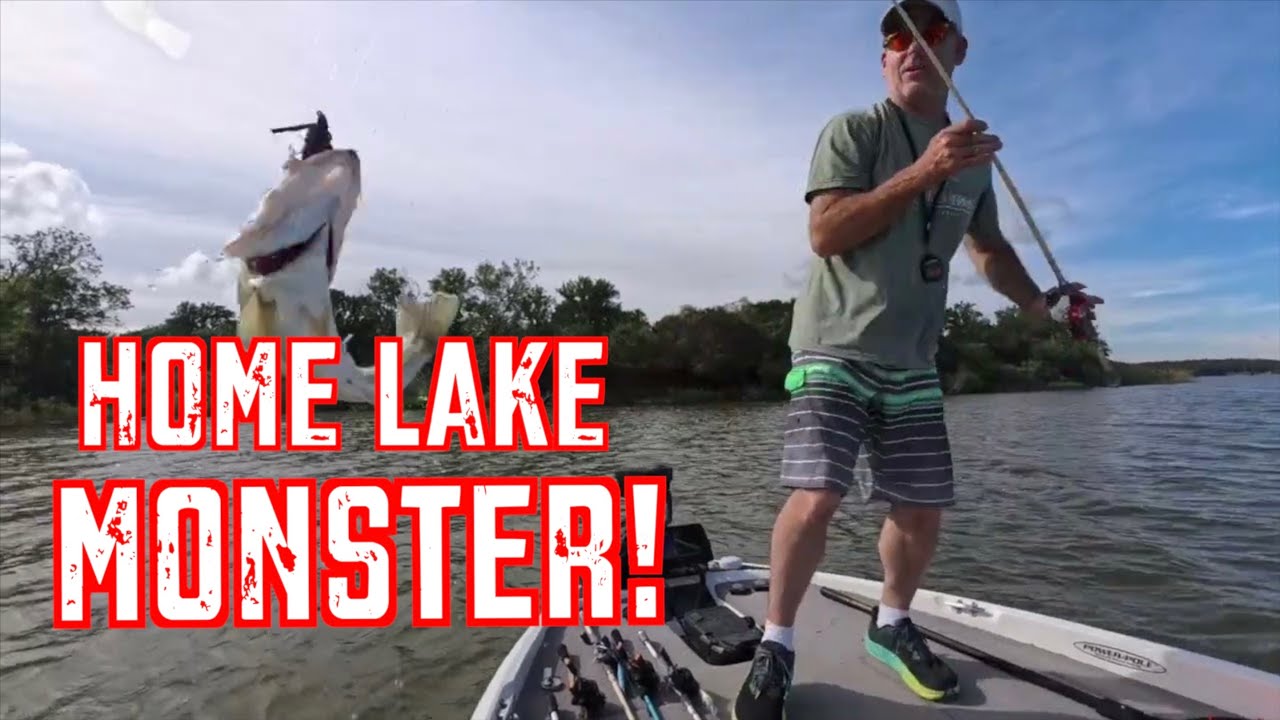 HUGE BASS on My HOME LAKE!