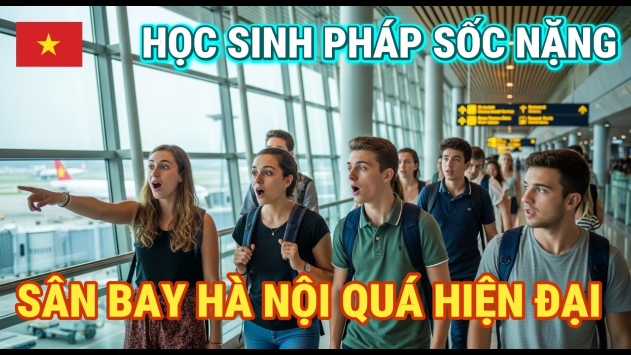 Học sinh Pháp sốc nặng tại sân bay Nội Bài, trải nghiệm khiến họ quyết định quay lại Việt Nam ngay!!
