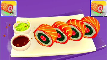 Sushi Roll 3D Gameplay All Levels 1-5 (iOS/Android)