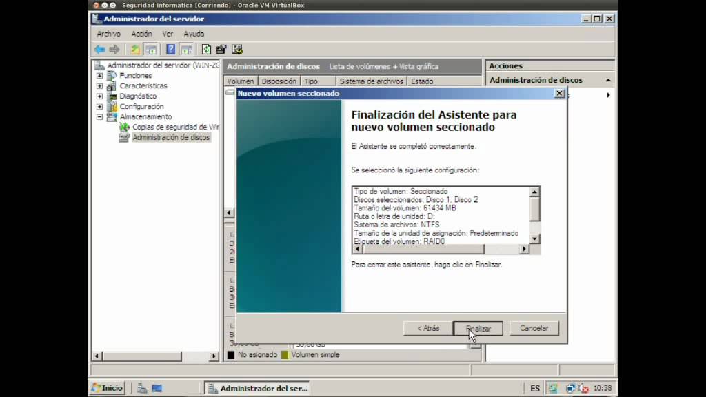 Tutorial RAID 0 Y 1 En Windows Server 2008