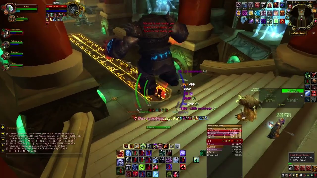 WoW 3.3.5 Unholy DK dps in random dungeon