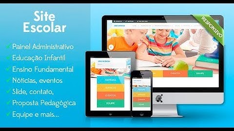 Script Php, Website Responsivo Escola Educação Com Painel