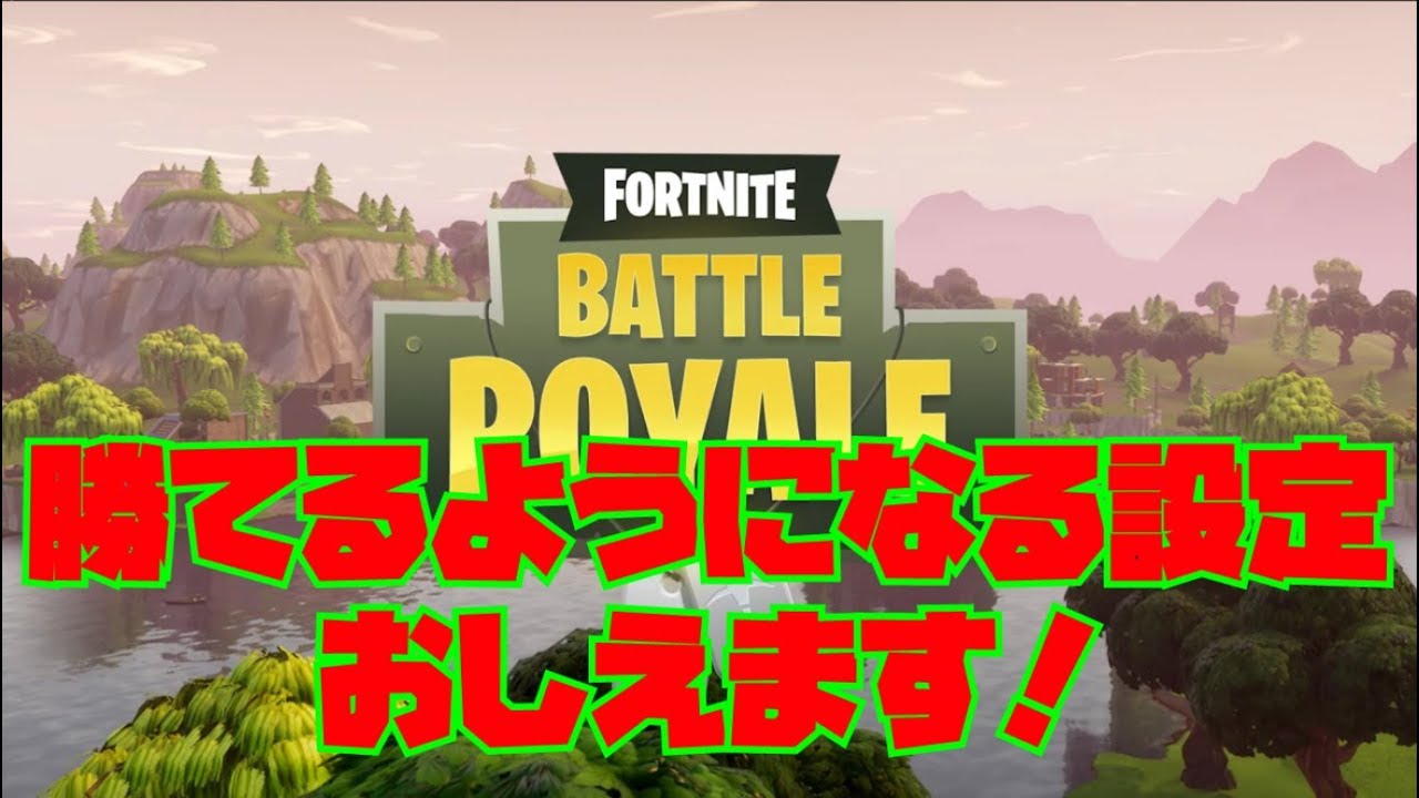 初心者でも勝てるようになる設定を教えます 初心者講座 Fortnite フォートナイト Youtube