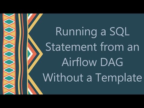 Running a SQL