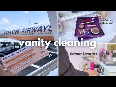 Vanity decluttering & organizing | What's in my makeup bag? • Visit Coach Airways Freeport A'Famosa✨