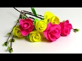 DIY Easy Felt Roses - How to Make Simple Budget Handmade Flowers For Room Decor - Tutorial, Crafts