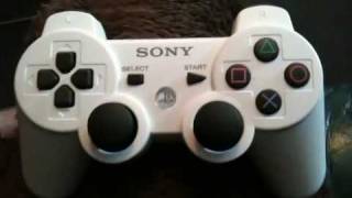 White Dualshock 3 Controller Mod Blue Leds