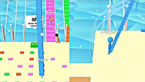 Bridge Race - Gameplay New Levels 3-4 (android,iOS)